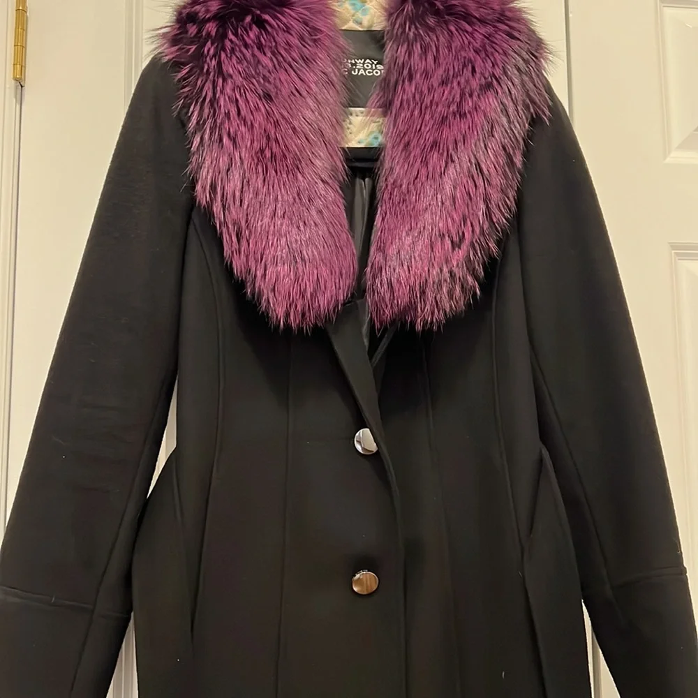 Michael Kors Peacoat with genuine removable fur trim - Picture 2 of 6